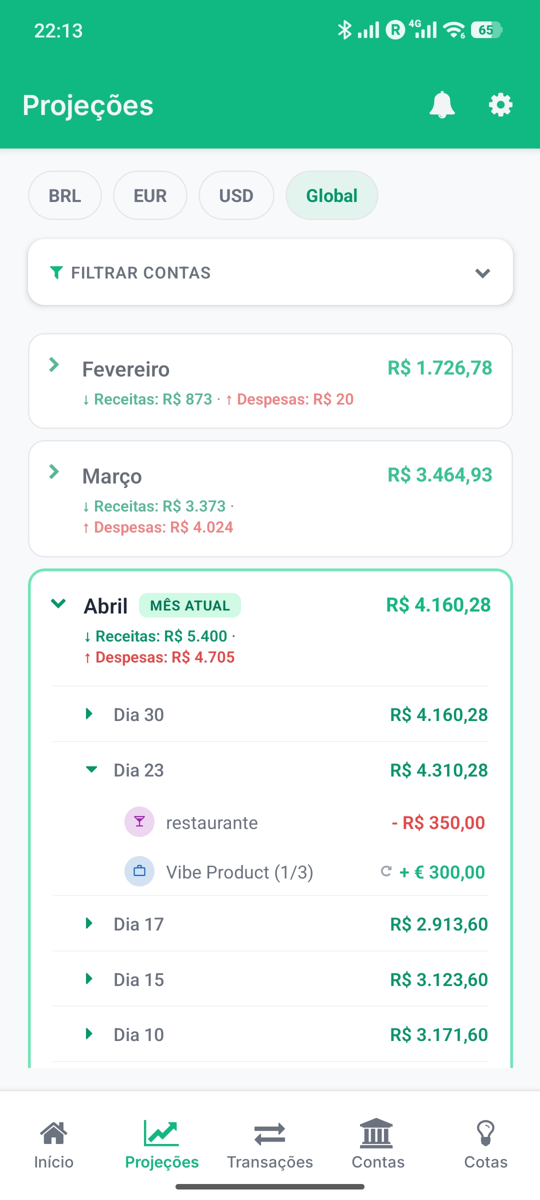 Planejamento mensal